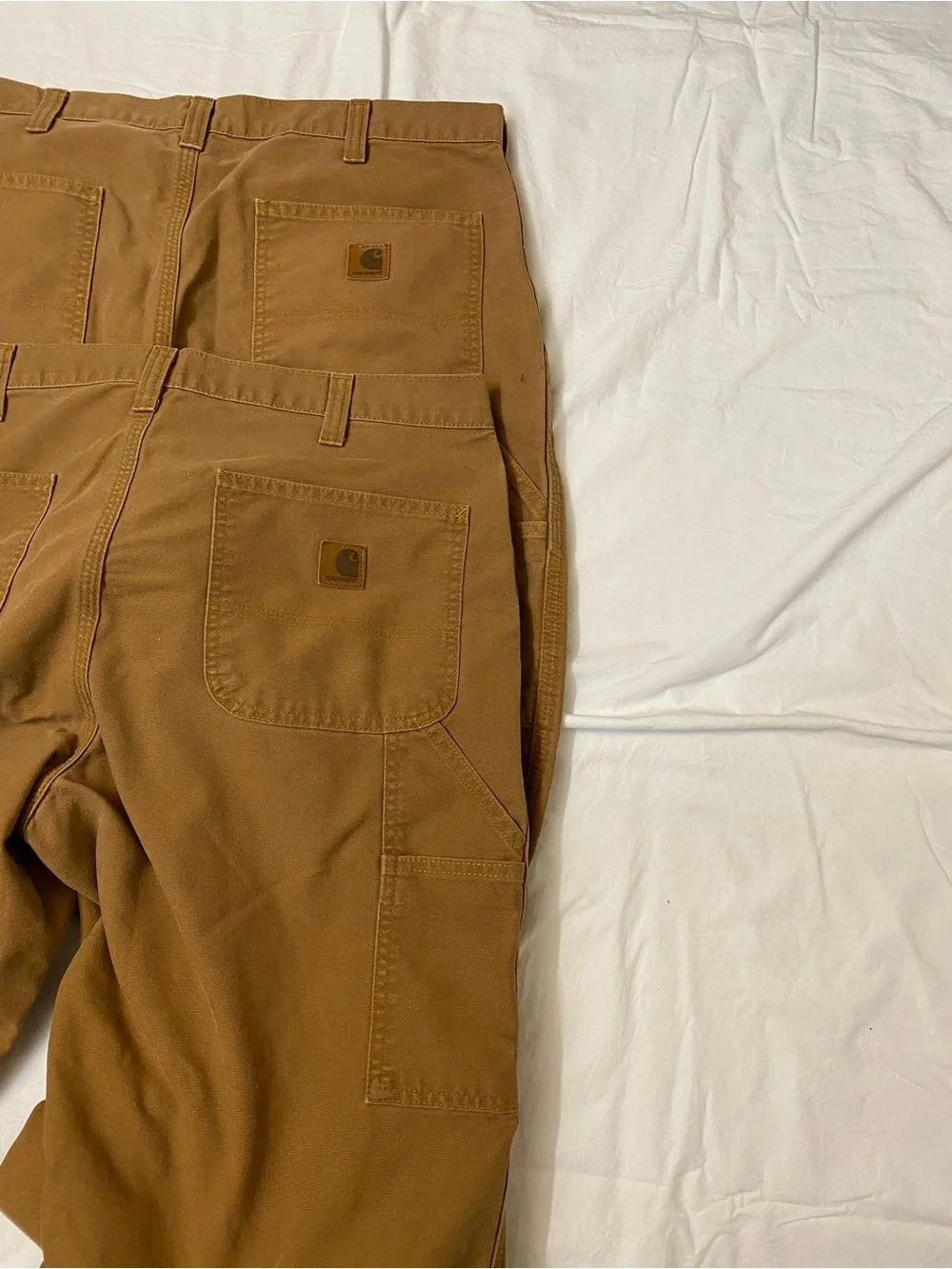 2 vintage Carhartt pants, fair condition Size 36 by 30 Some Stains and Flaws